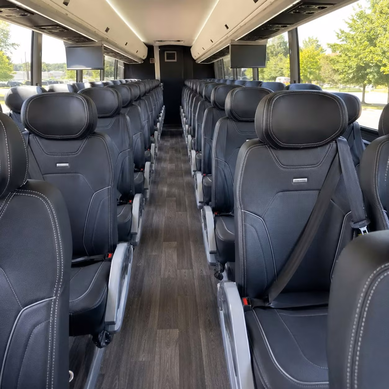 seattle charter bus interior