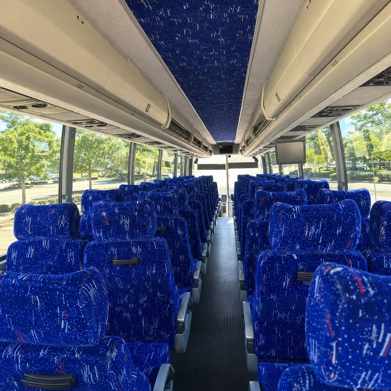 seattle charter bus rental interior
